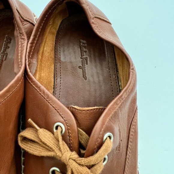 Salvatore Ferragamo men\'s brown lace up espadrilles size 8M main image 5